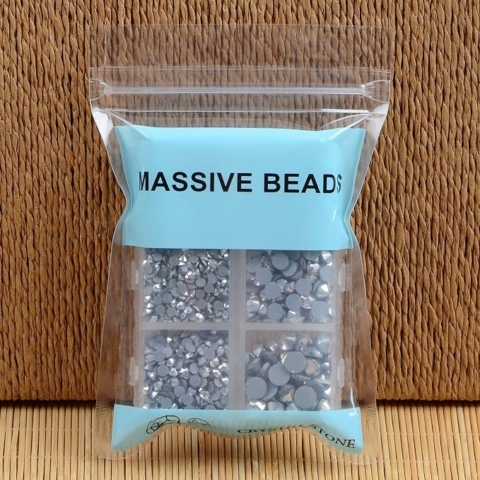 4000Pcs Mixed Size Hot Fix Round Crystals Gems Glass Stones Hotfix Flat Back - Image 4