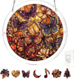 Acrylic Puzzle Suncatcher, Stained Glass Style Art DIY Puzzle by REAIJUNPIN