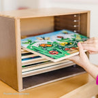 Melissa & Doug Natural Wood Puzzle Storage Case - Image 5