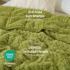 Drewin Weighted Blanket Twin Size 15 lbs, Cozy Jacquard Sherpa Weighted Blankets - Image 3