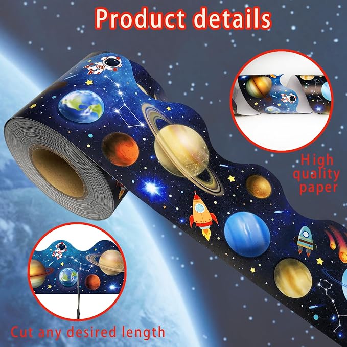 69Ft Outer Space Theme Bulletin Board Borders Galaxy Bulletin Board Border Star - Image 3