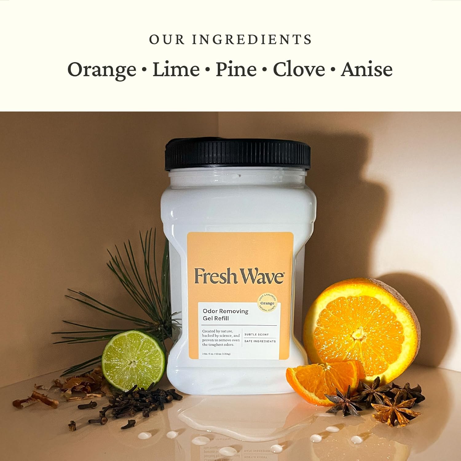 Fresh Wave Orange Odor Removing Gel Refill, 63 oz