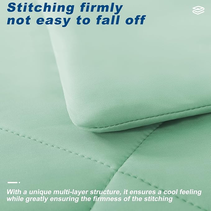 Cooling Comforter Queen Size, Double-Sided Cold Tech Fabric Quilted Bed - Image 4