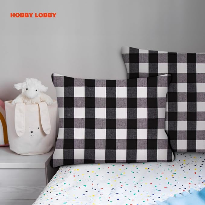 Hobby Lobby Black & White Gingham Fabric, 2 Yards | Precut Fabric - Image 7