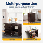 VIVOHOME Folding Sewing Table for Sewing Machine, Sewing Desk - Image 2