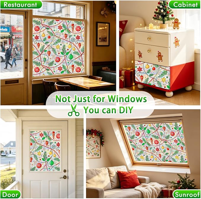 SOMWISE Rainbow Window Privacy Film, Heat Control, UV Blocking, Anti-Glare - Image 6