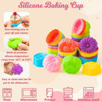 R HORSE 42Pcs Silicone Molds Cupcake 2 Inch Mini Size Reusable Muffins Liners - Image 4