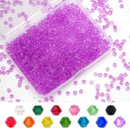 1000PCS Bicone Crystal Beads 4mm Glass Faceted Spacer Beads Bulk - Image 7