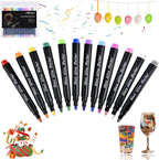 12 Colors Acrylic Wine Glass Markers by Unknown