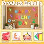 1312Pcs Foam Letter Stickers for Crafts 8Colors Self Adhesive Foam Stickers EVA - Image 3