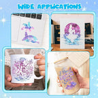 Tintnut Watercolor Permanent Vinyl 10 Sheets 12x10in Mermaid Adhesive Vinyl | - Image 4