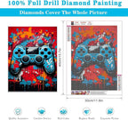 VeGuude Diamond Art Kits for Adults, Graffiti Gaming Controller Diamond Painting - Image 3