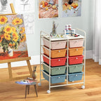 Giantex 10 Drawers Rolling Cart, Classroom Organizers, Storage Cart - Image 4