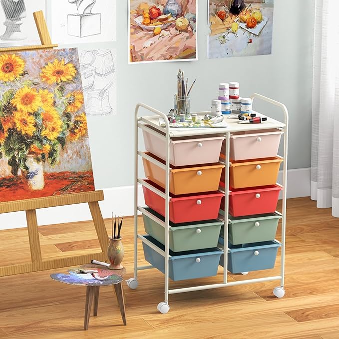 BECOMFORT 10-Drawer Rolling Cart - Image 8
