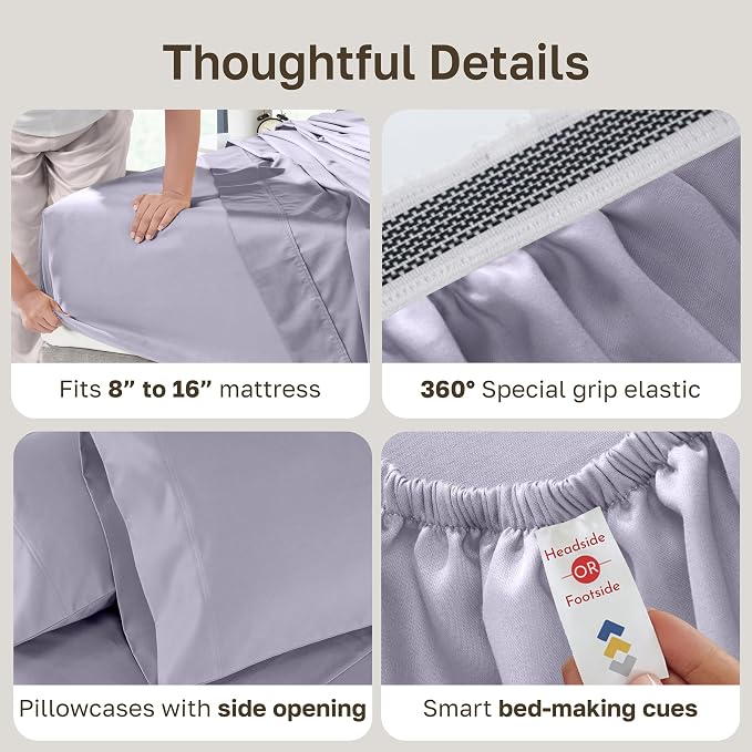 California Design Den Luxury King Size Sheets Set - Image 5