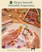Rolife DIY Miniature House Kit for Adults, A-Frame Cabin Mini Wooden Dollhouse - Image 7