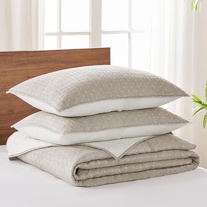 Levtex Home Cross Stitch Reversible Queen Bedspread Set - Image 3