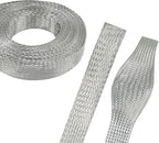 9/16" Wide Tinned Copper Braided Metal Wire Shielding Sleeve Ground Strap by BuyUneed