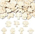 LiQunSweet 200 Pcs Creative Mushroom House Unfinished Wood Cutout Slices by LiQunSweet