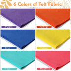 HaoFeiJH 6 Rolls 8"x20" Soft Felt Fabric Sheets, 1.6mm Thick, and Projects - Image 2
