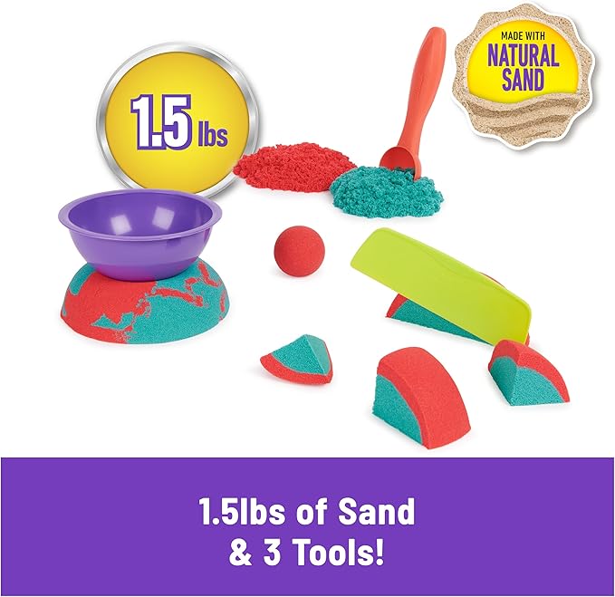 Kinetic Sand Mold n' Flow Set, Moldable Play Sand Sensory Toys, Ages 3+ | Squish - Image 2