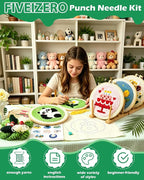 FIVEIZERO Punch Needle Kit for Beginners, Birthday Cake Punch Embroidery Kit - Image 5