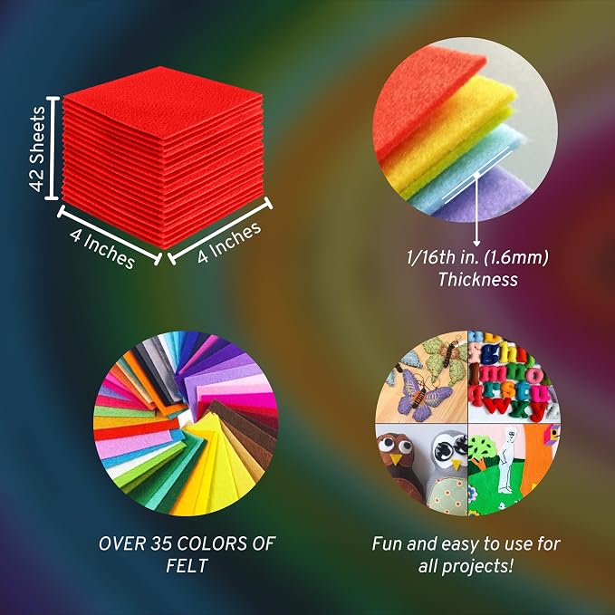 FabricLA Acrylic Felt Sheets for Crafts - Image 3