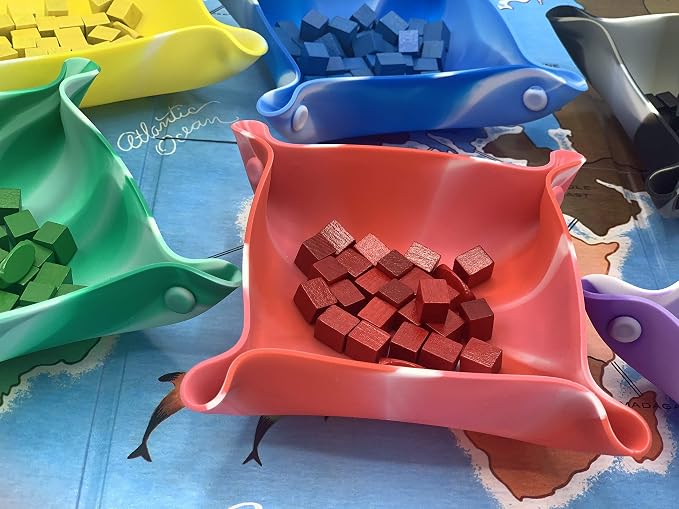 Luck Lab Board Game Storage Bowls, Pieces | Swirl Colors | Bonus Storage Bag - Image 2