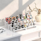4 Set White Wood Tiered Riser Display Stands - Image 4