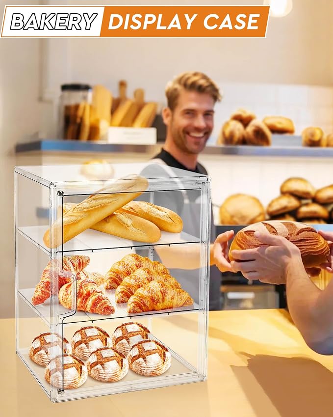 MEI NIAN Pastry Display Case, Bread Box - Image 4