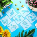 Marspark 72 Pcs Small Stencils for Crafts Reusable 3 Inch Stencils for Painting - Image 7