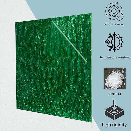 TOEPODO Pearlescent Ripple Cast Acrylic Sheets 1/8inch Thick Marble Acrylic - Image 2
