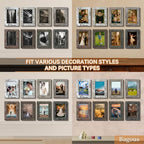 5x7 Picture Frames Set of 8, Vintage Rustic Farmhouse Industrial Style Photo - Image 2