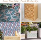 Wall Stencils for Painting Large Pattern, Exquisite Geometric Designs for Wall - Image 2