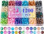 XSEINO About 1200+ PCS 6mm Double Colors Style Glass Beads Bracelet Making Kit by XSEINOiscreating%EF%BC%81