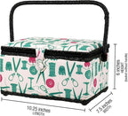SINGER 07271 Basket with Sewing Notions Kit & Removable Tray-Vintage Spools - Image 6