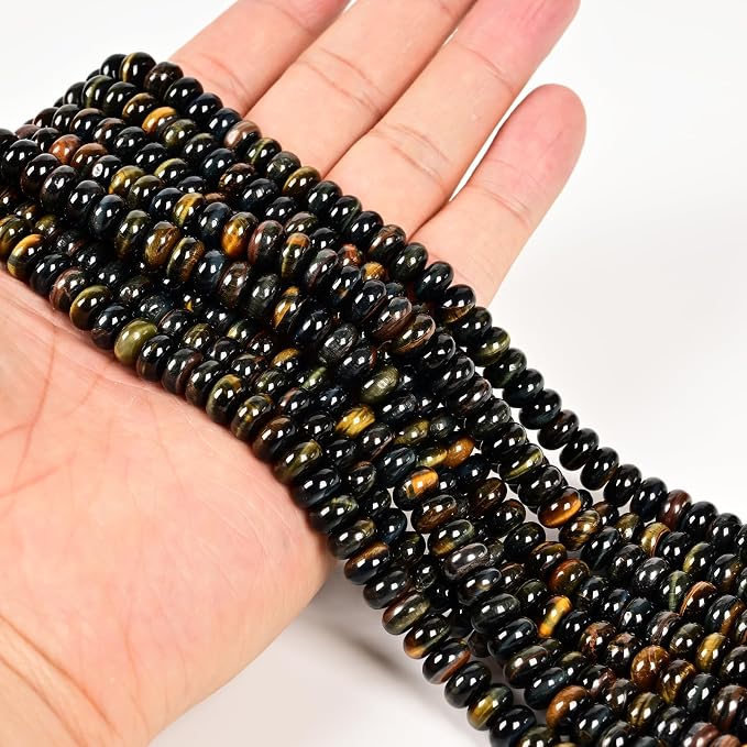 ICAI Beads Natural 5x8mm Rondelle Beads, Natural Abacus Disk Stone Beads Loose - Image 3