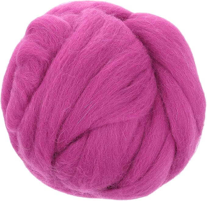 uxcell 3.53oz Wool Roving Yarn, Needle Felting Wool Fiber DIY Craft Needle Wet by uxcell