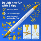 ARTISTRO 5 Gold Acrylic Paint Markers - Image 2