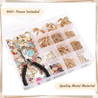 BESARME 900PCS Lip Gloss Keychain Making Kit - Image 3