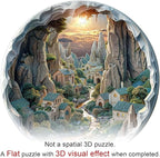 Wooden Puzzles Adults, 3D Cave Forest Puzzle 200 Pieces, Unique Animal Shaped - Image 2