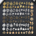 WOCRAFT 100pcs Flowers Charms for Jewelry Making Assorted Jewelry Bangle - Image 6