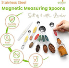 Spring Chef Stainless Steel Magnetic Measuring Spoons Set of 8 - Image 2