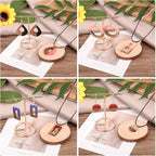 FASHEWELRY 12Pcs Resin & Wood Pendants Two Tone Flat Round/Ring/Rectangle/Horse - Image 4