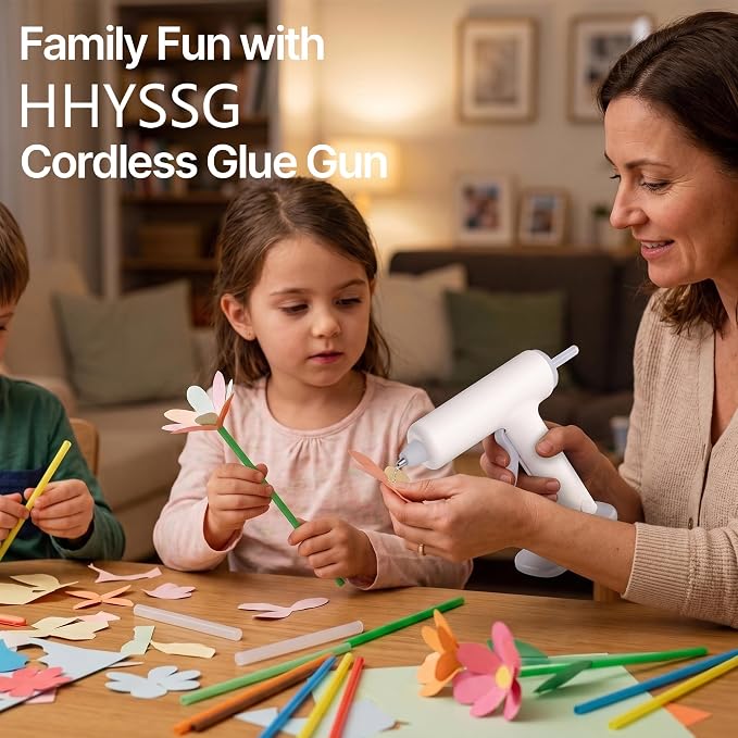 Cordless Hot Glue Gun Kit USB-C Rechargeable Magnetic Mount Base - Image 7