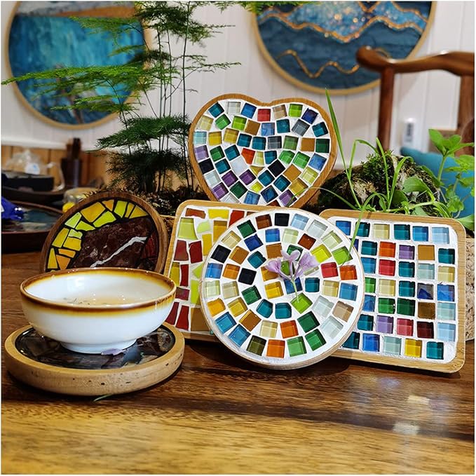 Mosaic Tiles Squares Chocolate Crystal Mosaic Glass Tile - Image 5