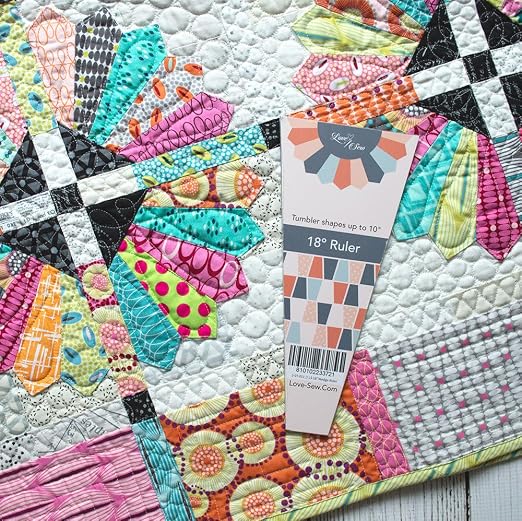 Dresden Ruler Love Sew – Acrylic Quilting Template - Image 3