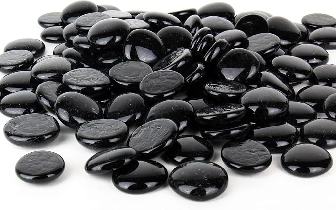 CYS EXCEL X-Large 1.1"-1.35" Black Glass Flat Gemstone Vase Fillers Multiple - Image 6