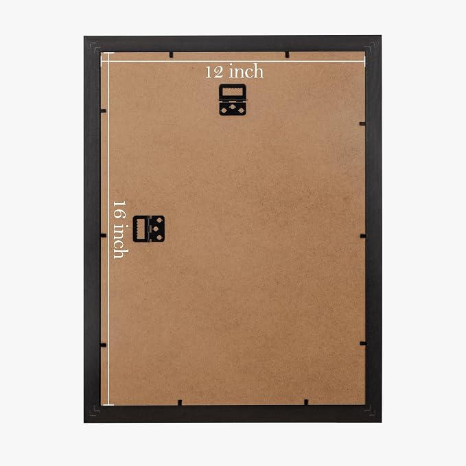 eletecpro 12x16 Vintage Picture Frame, Glass Cover, Horizontal or Vertical - Image 4