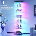 Dystler 6-Tier Glass Display Cabinet, RGB LED Lights & Lock | 66.9" Display Case - Image 5